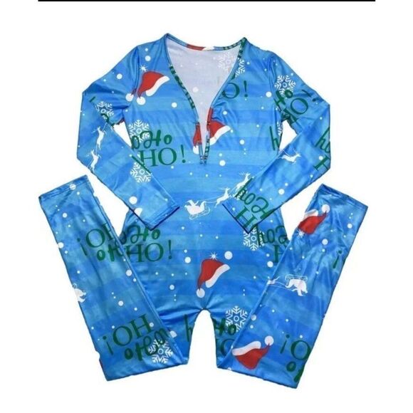 Ladies Christmas jumpsuit sz Medium - Picture 3 of 5